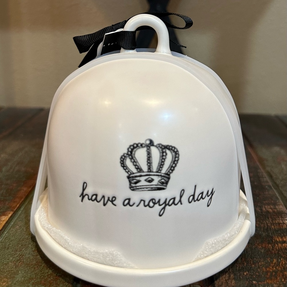 Rae Dunn have a royal day Butter Dish